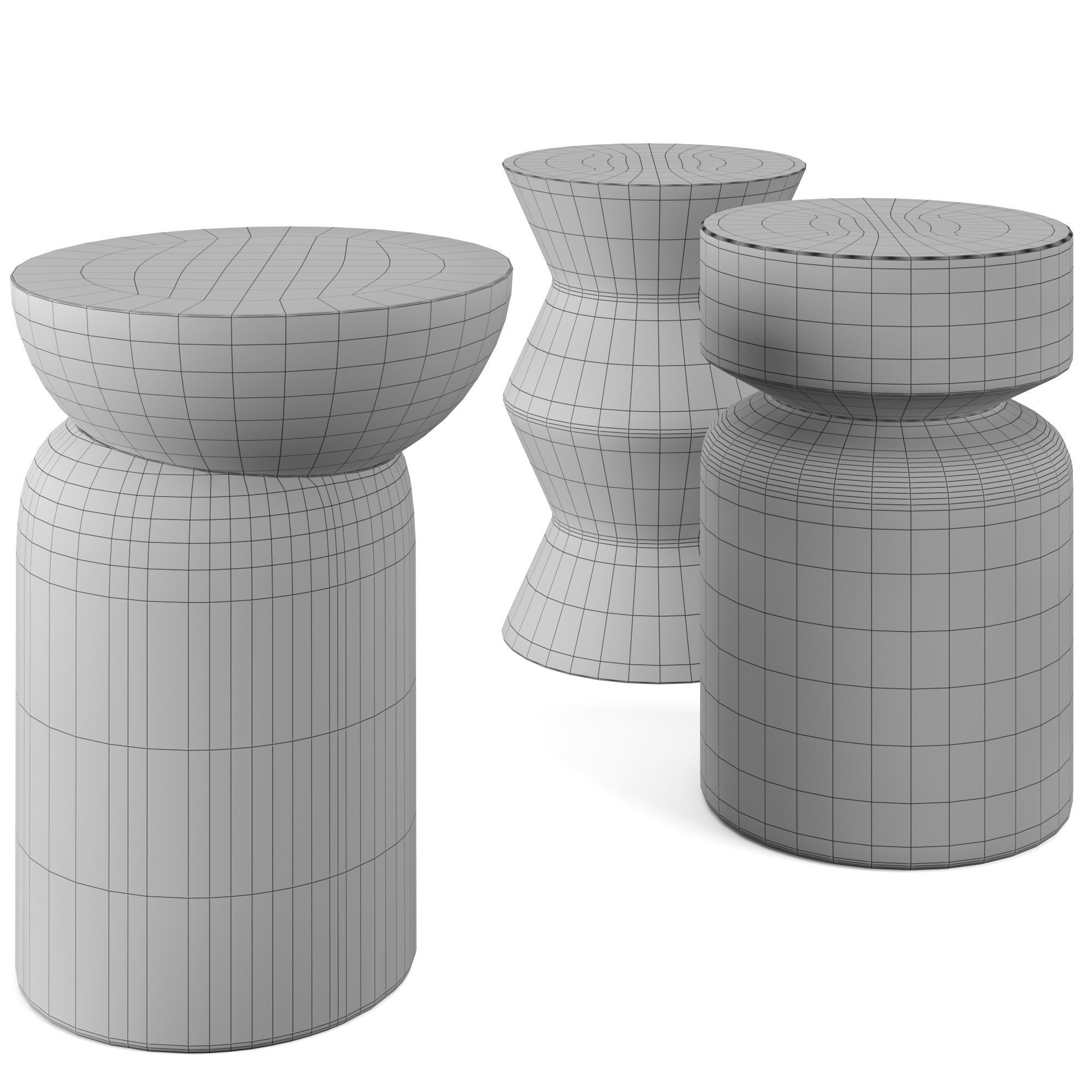 three side table by laredout vol 1 3D model_1