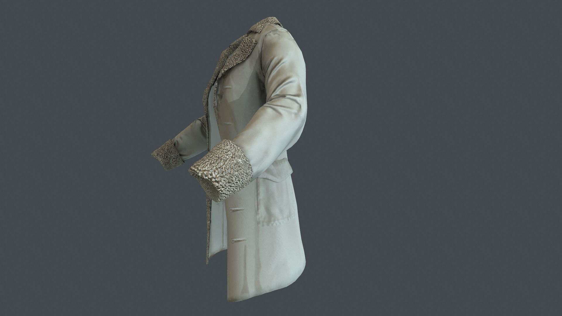 Coat 3 Low-poly 3D model_34