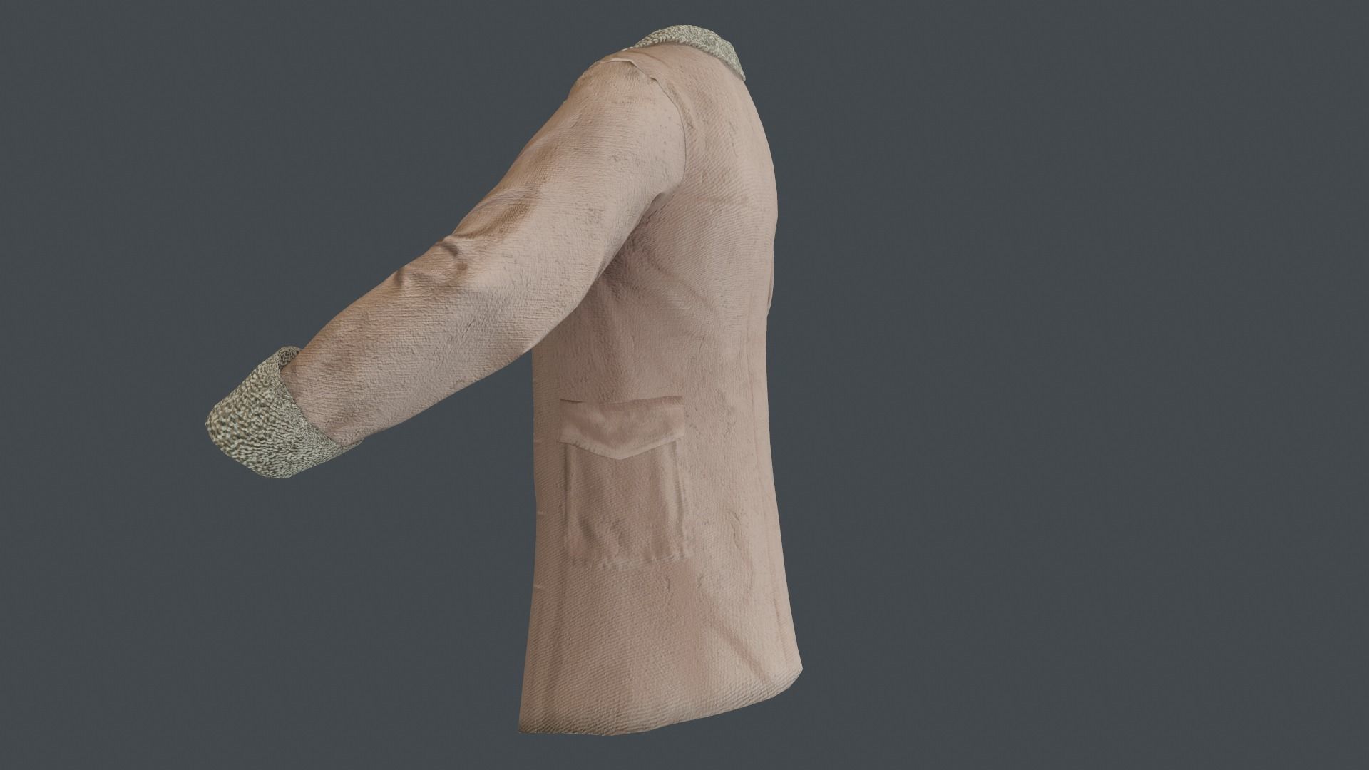 Coat 3 Low-poly 3D model_18