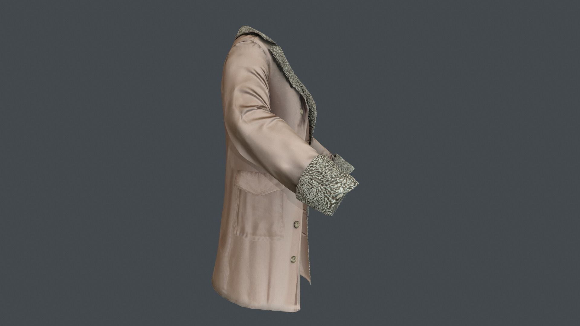 Coat 3 Low-poly 3D model_32