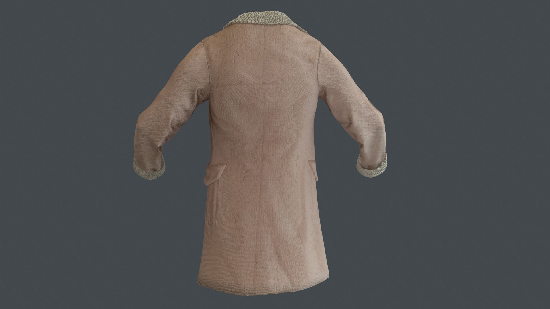 Coat 3 Low-poly 3D model_19