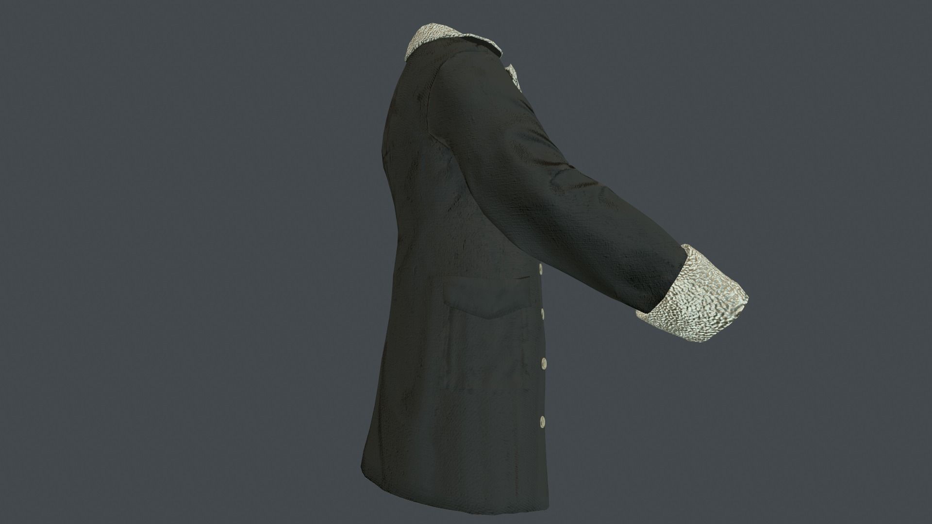Coat 3 Low-poly 3D model_13