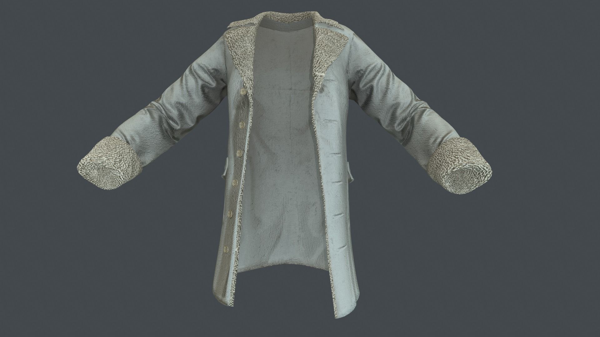 Coat 3 Low-poly 3D model_22