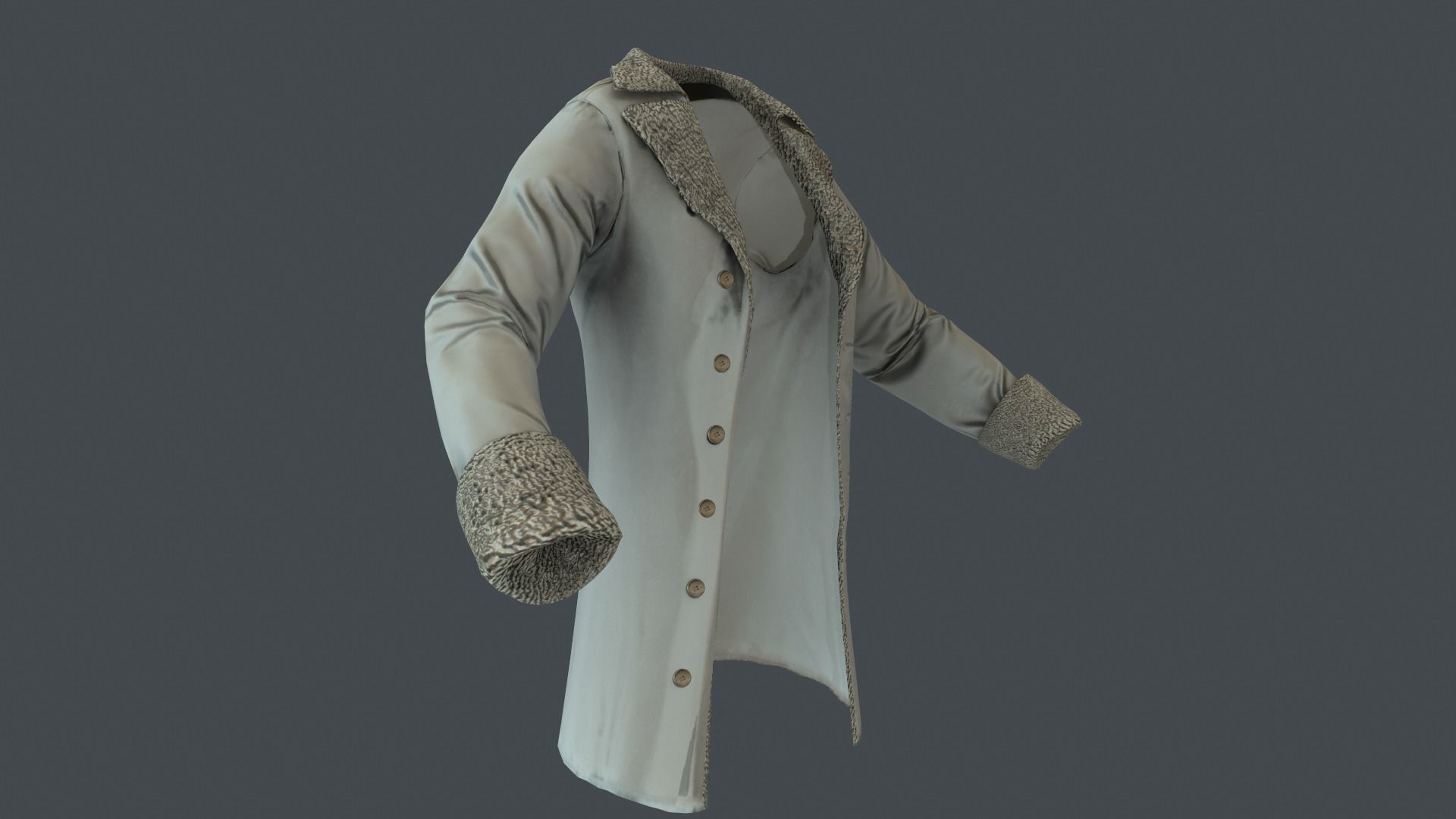 Coat 3 Low-poly 3D model_49
