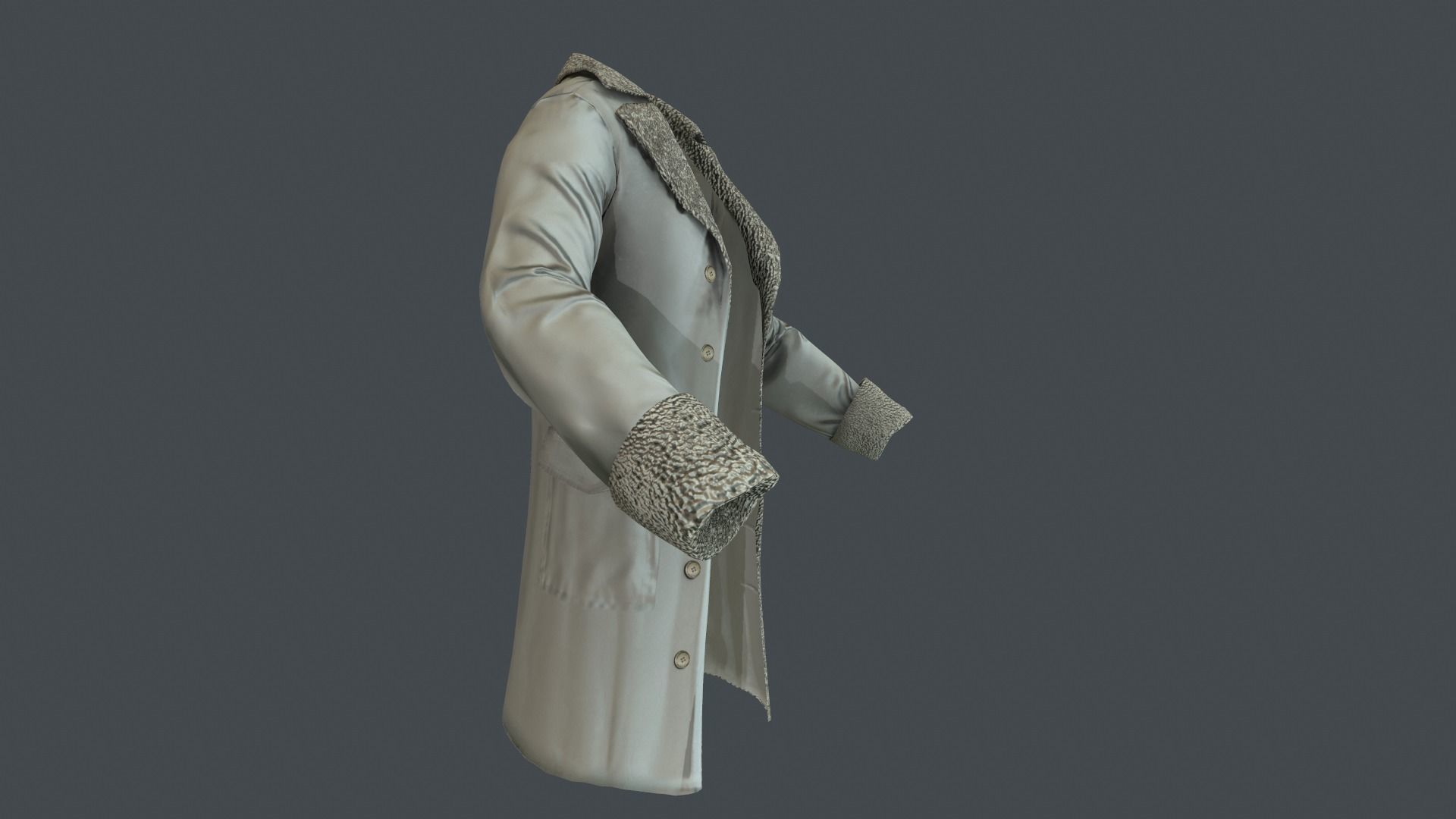 Coat 3 Low-poly 3D model_37