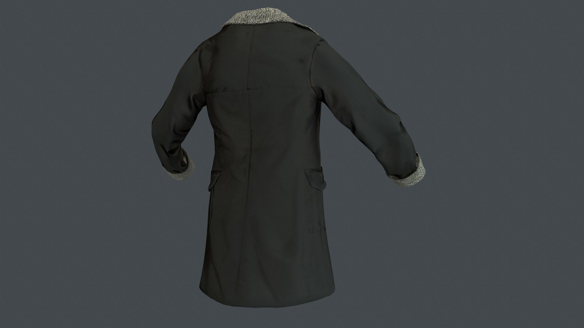 Coat 3 Low-poly 3D model_41