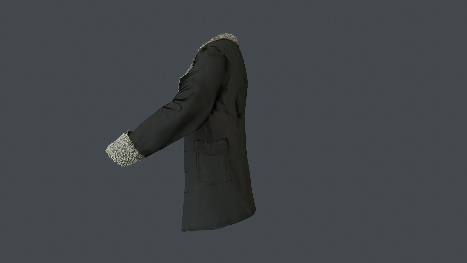 Coat 3 Low-poly 3D model_39