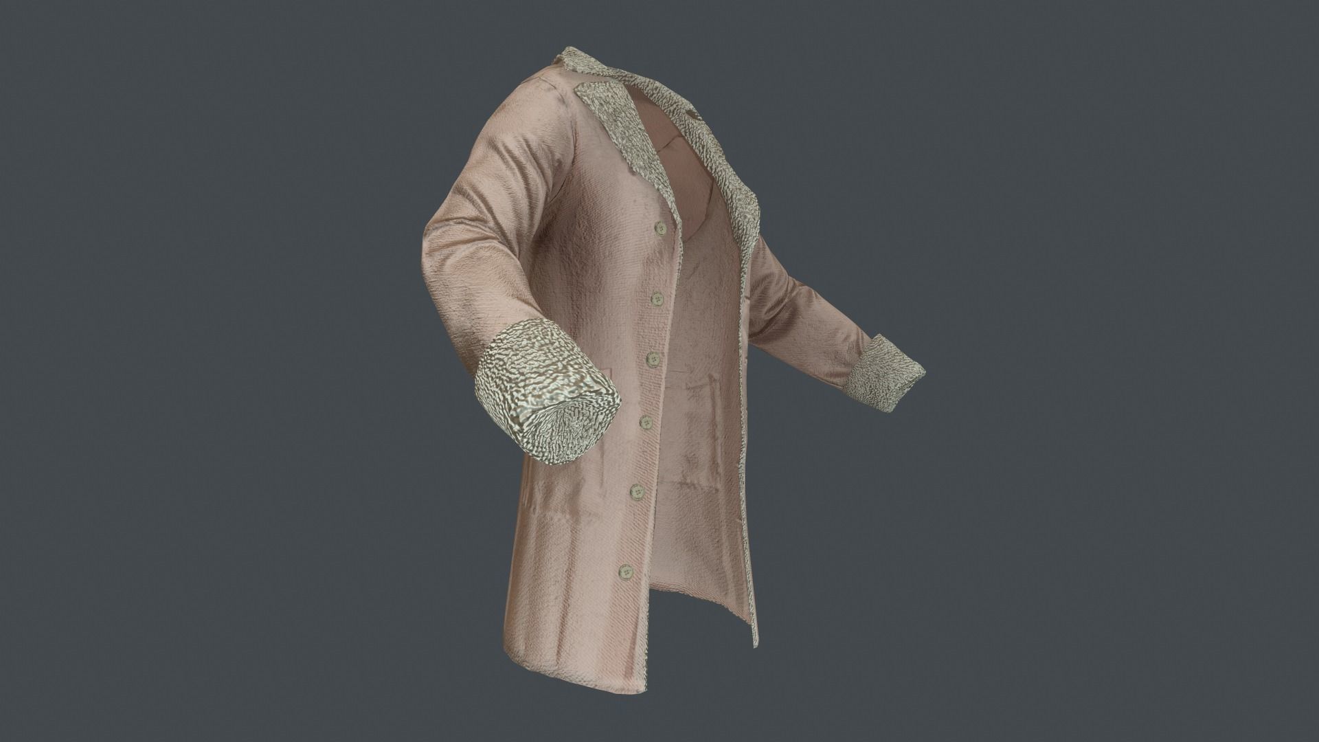Coat 3 Low-poly 3D model_21