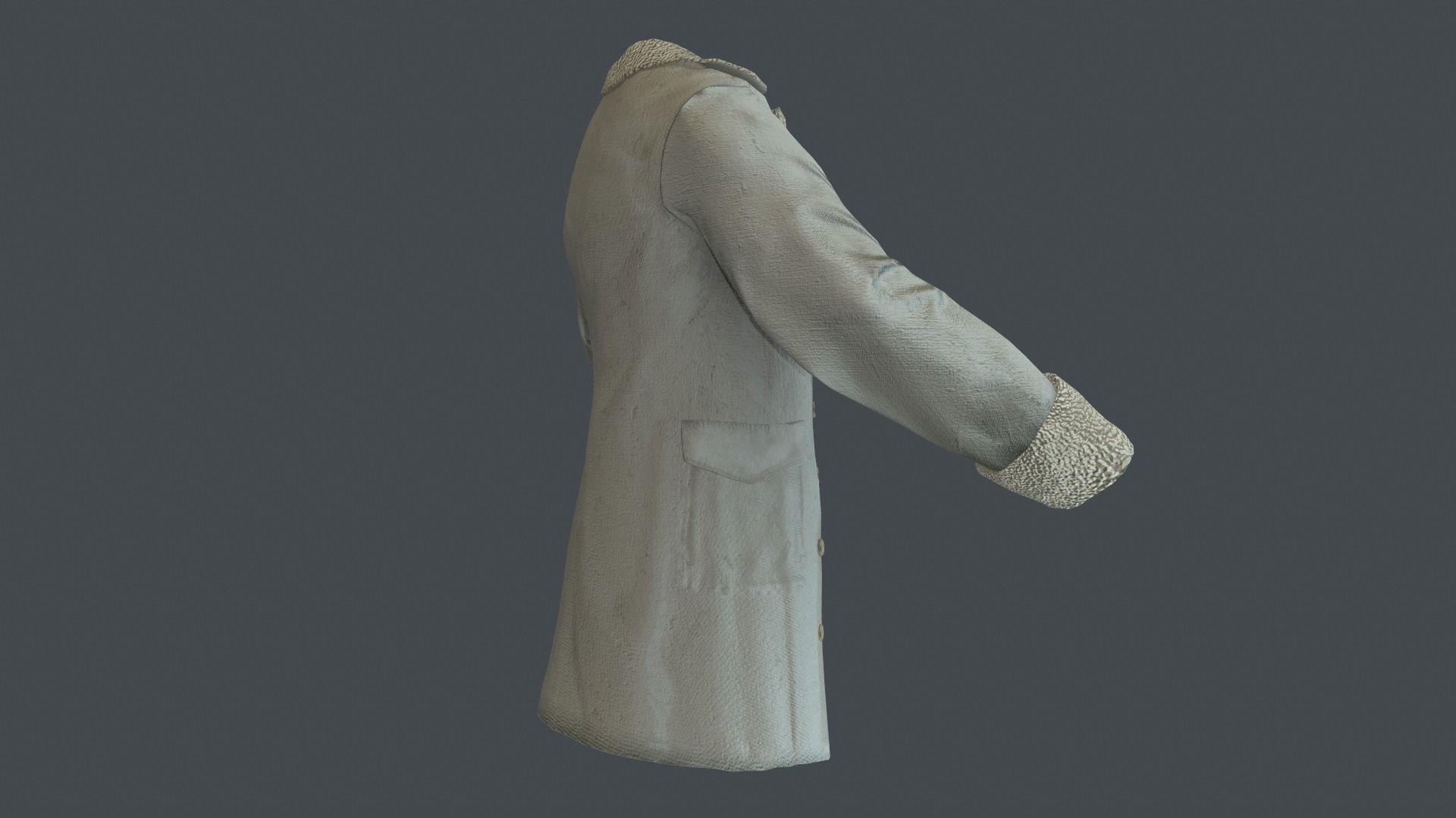Coat 3 Low-poly 3D model_26