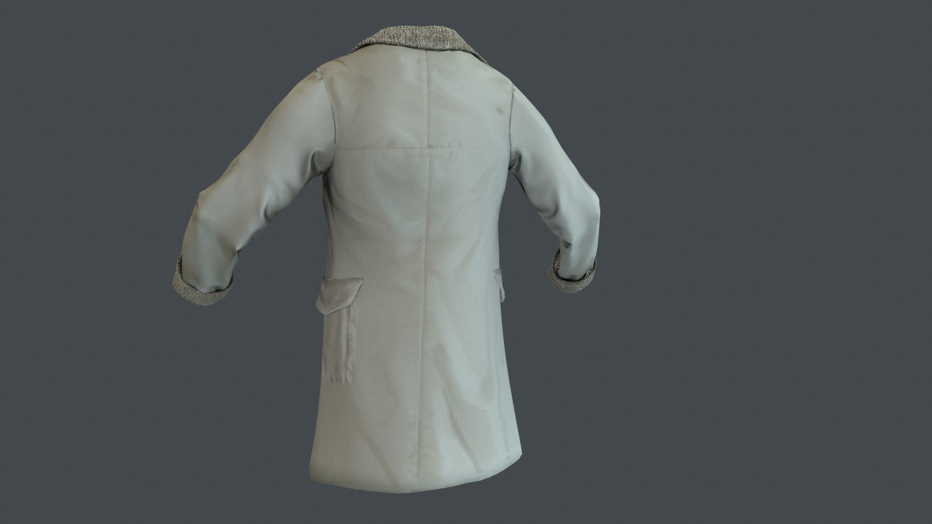 Coat 3 Low-poly 3D model_35