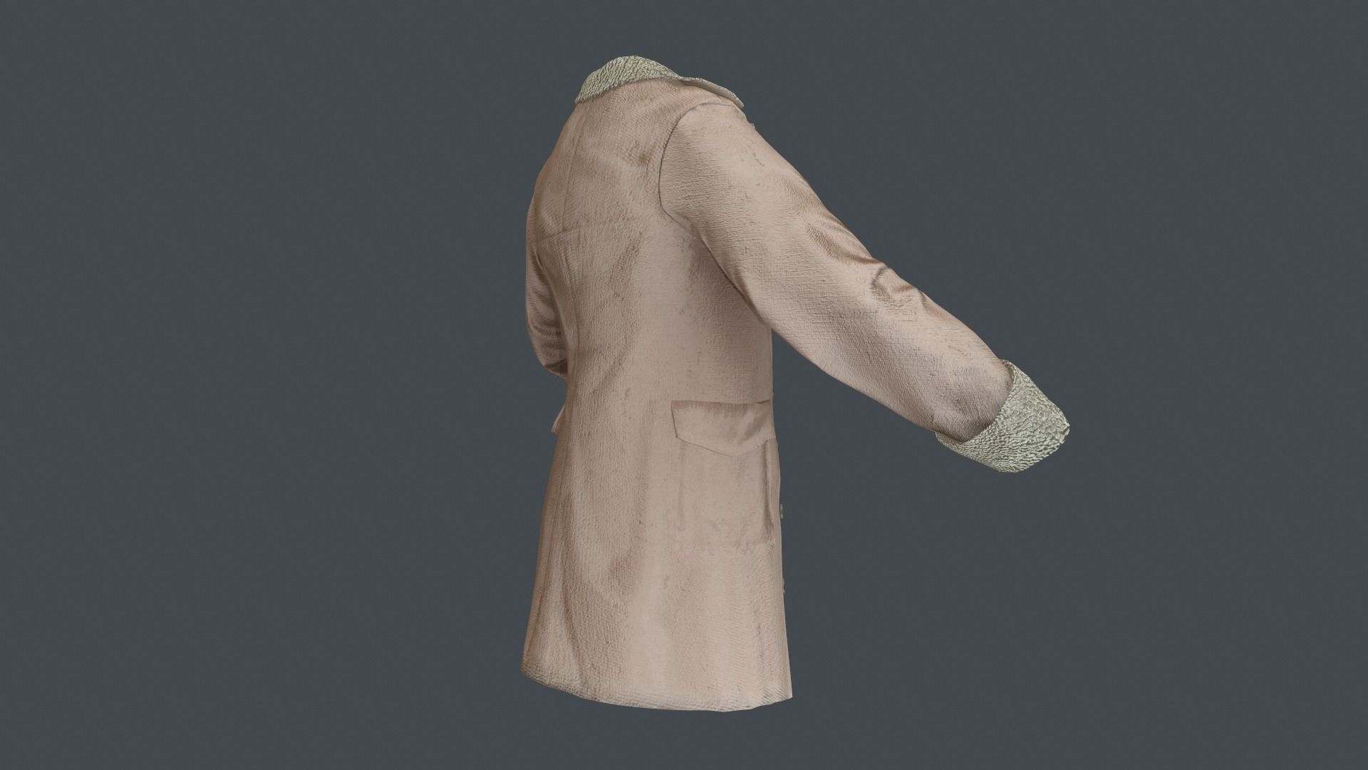 Coat 3 Low-poly 3D model_20