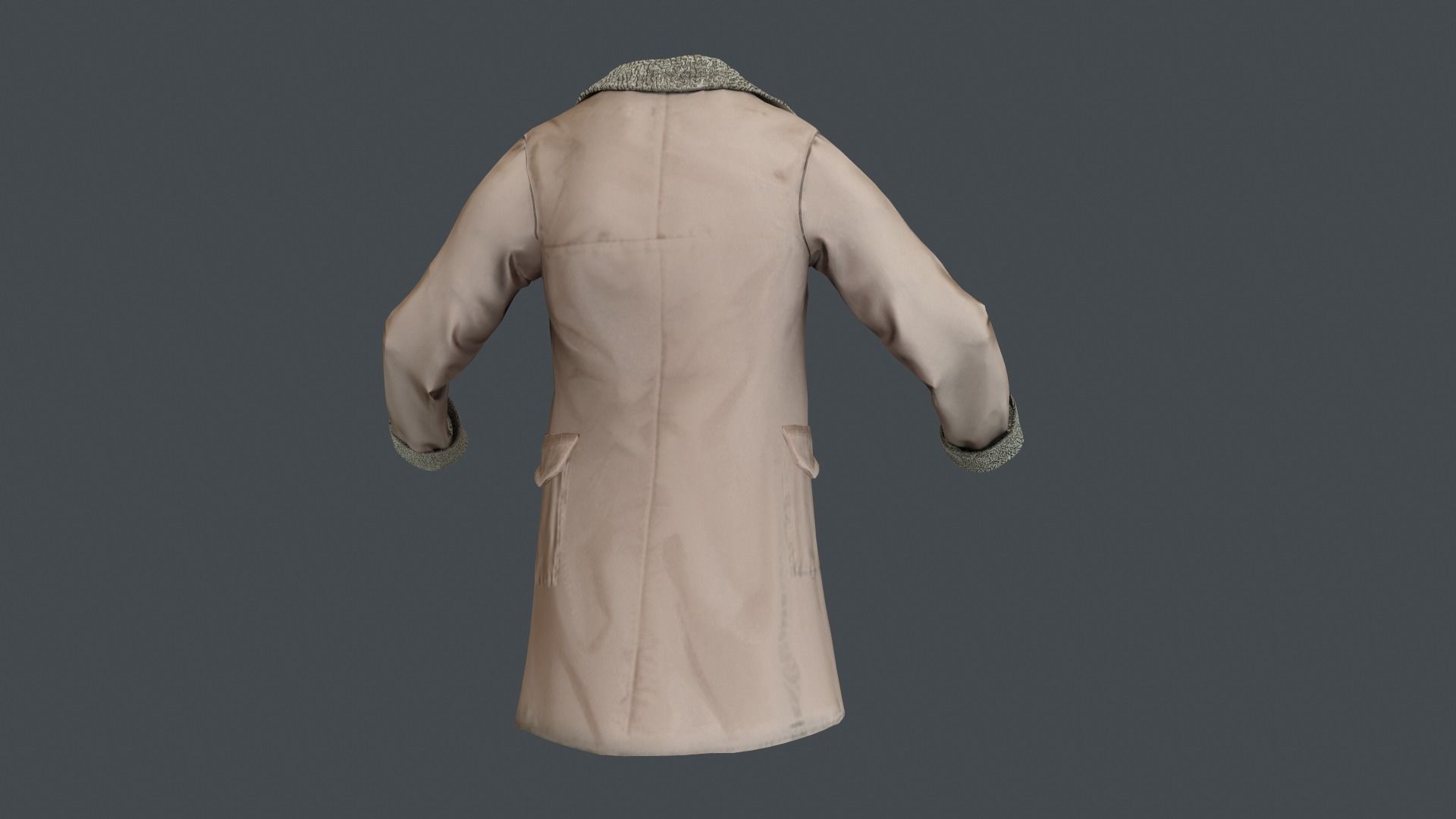 Coat 3 Low-poly 3D model_31