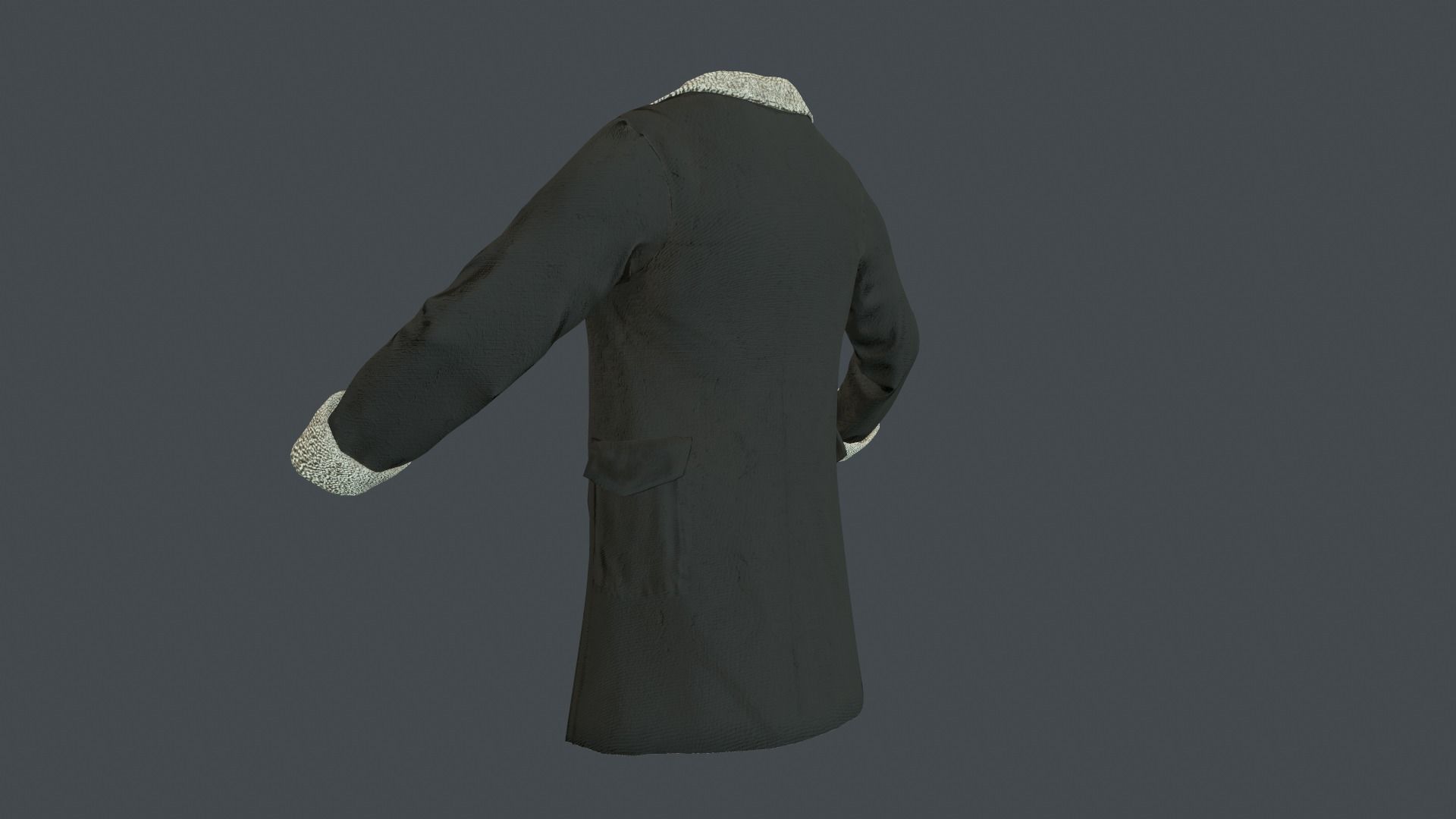 Coat 3 Low-poly 3D model_11