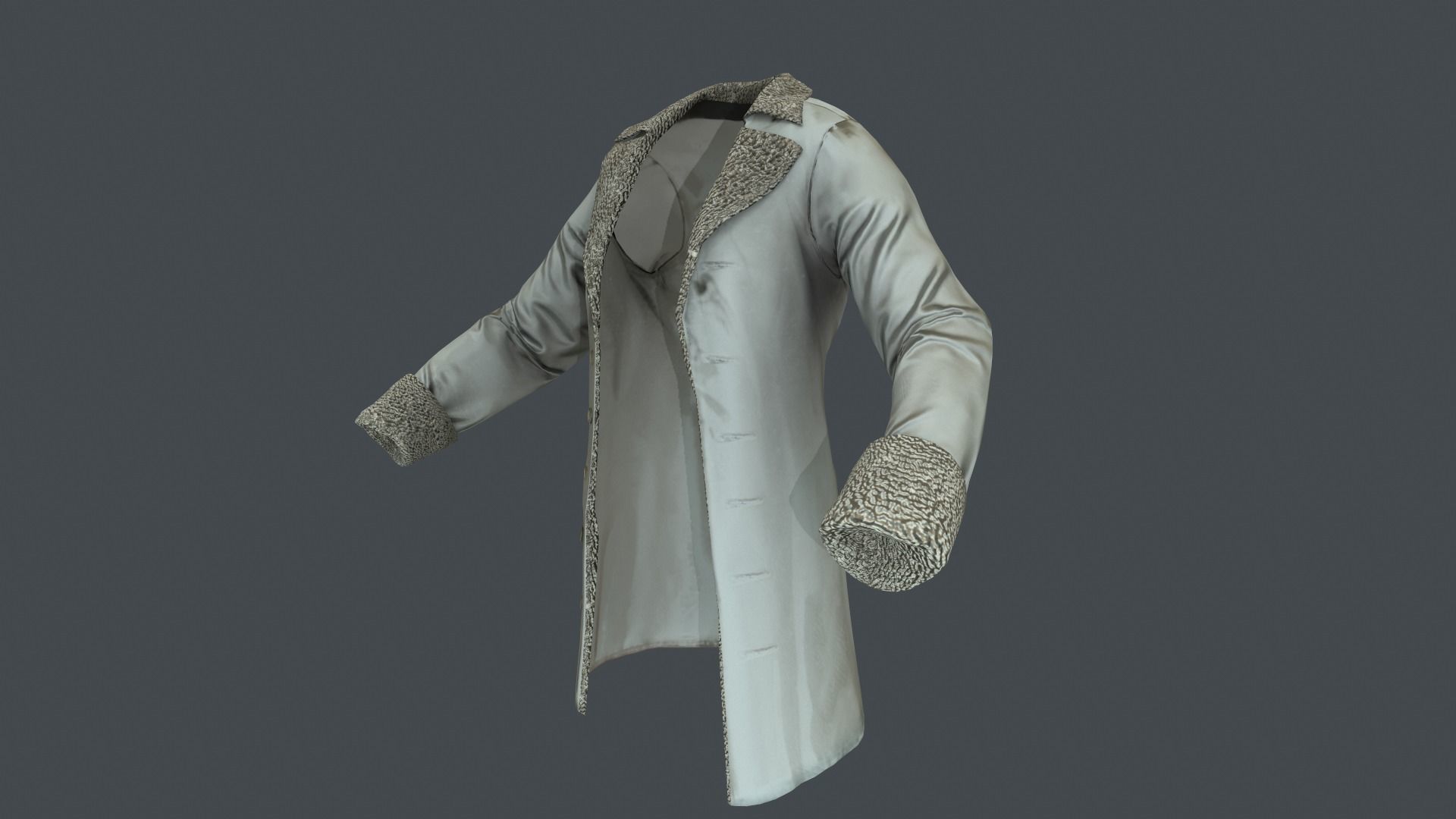 Coat 3 Low-poly 3D model_47