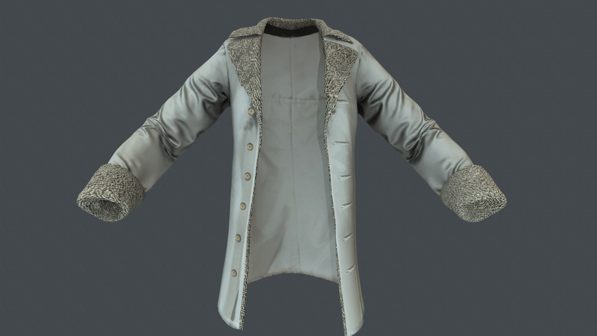 Coat 3 Low-poly 3D model_46
