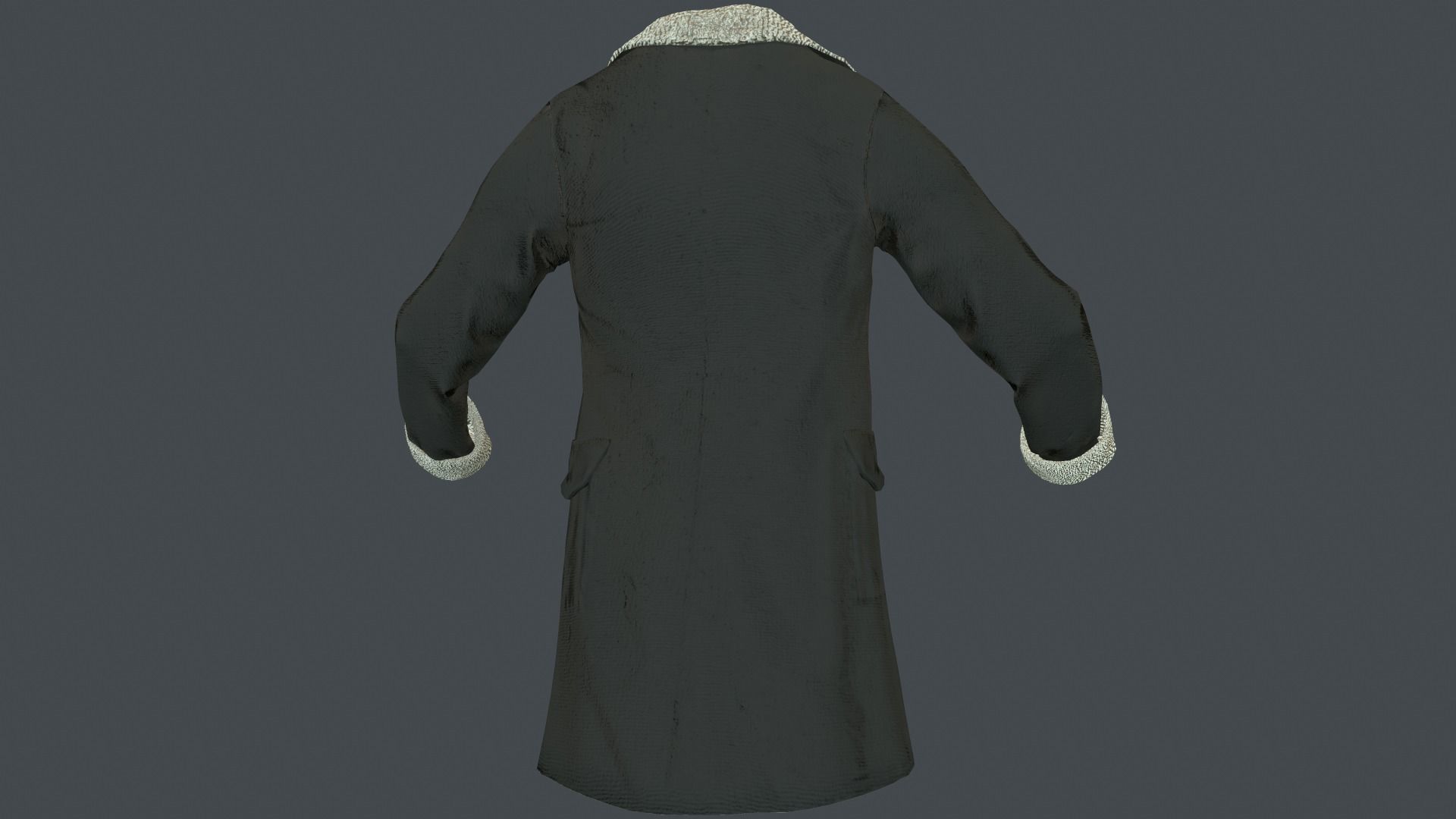 Coat 3 Low-poly 3D model_12
