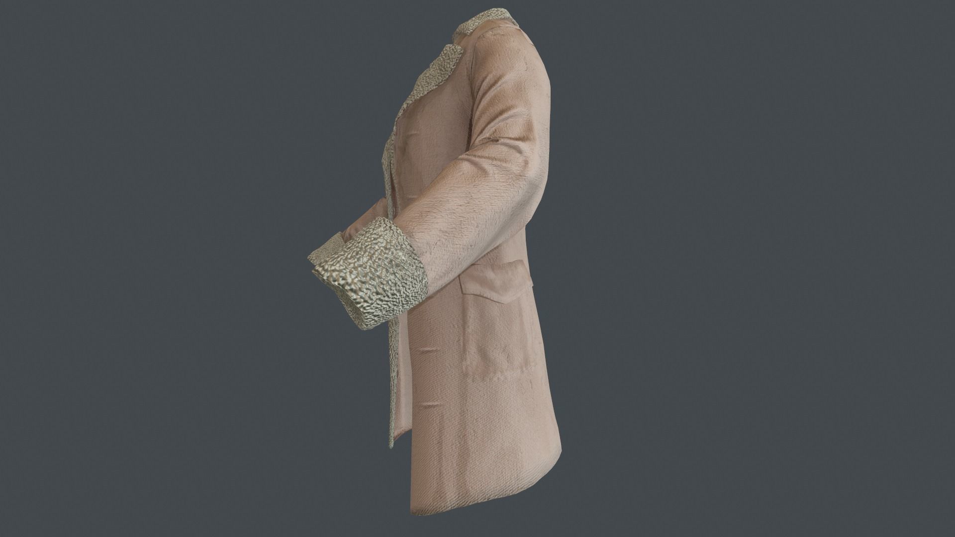 Coat 3 Low-poly 3D model_17