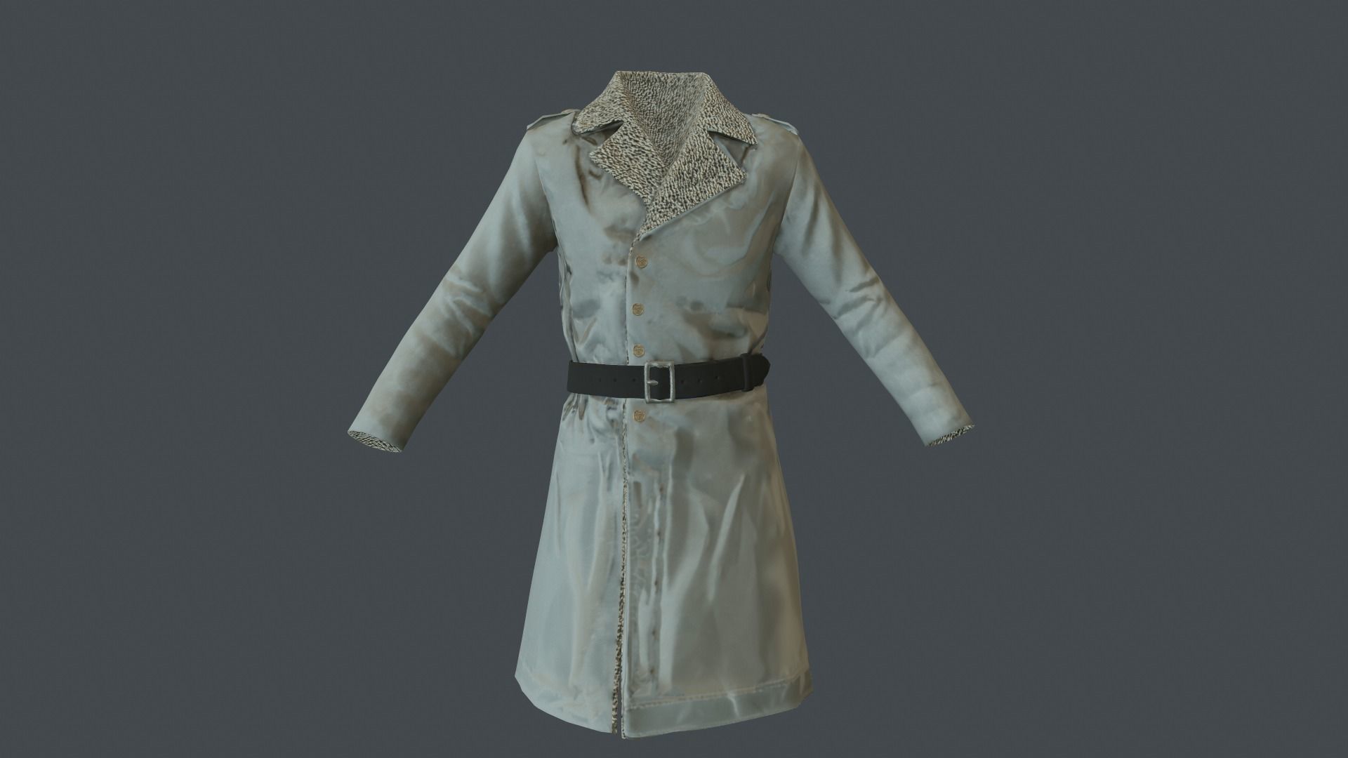 Coat 4 Low-poly 3D model_13