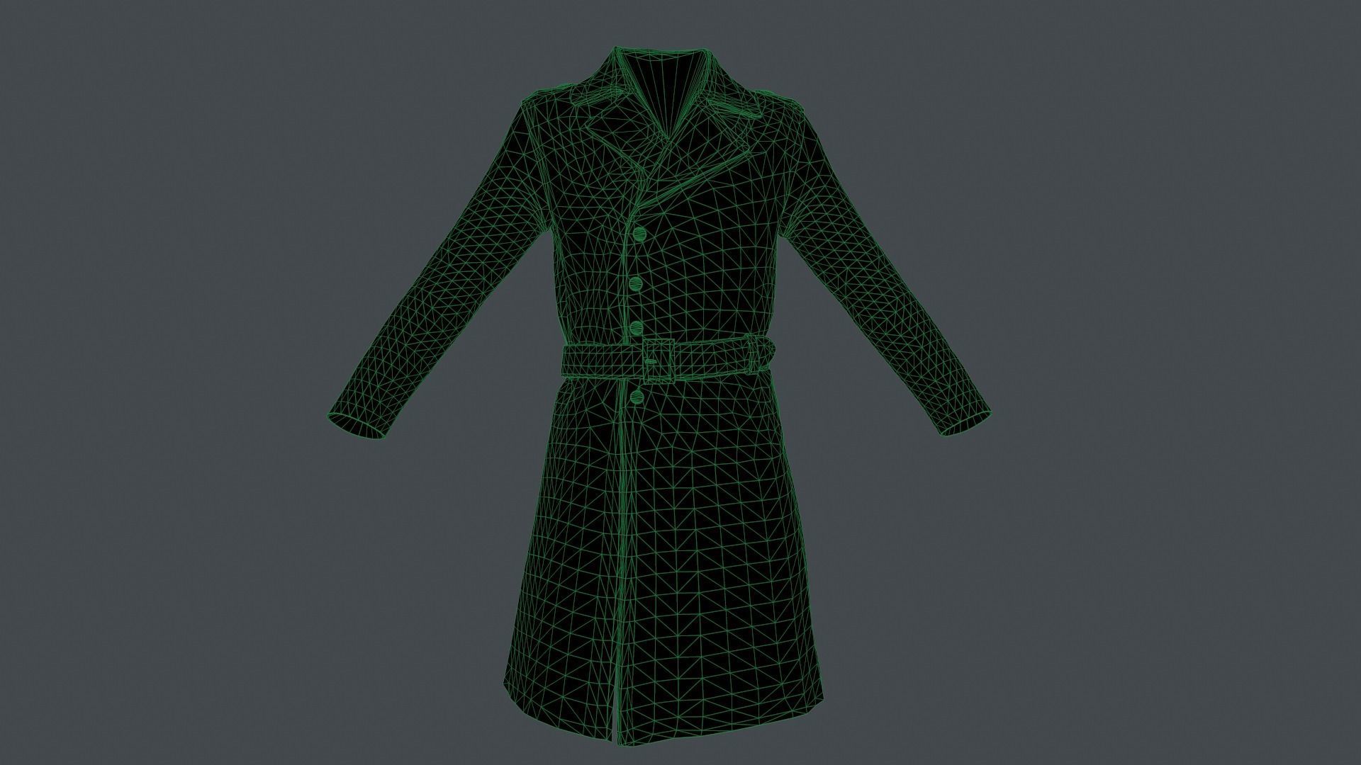 Coat 4 Low-poly 3D model_28