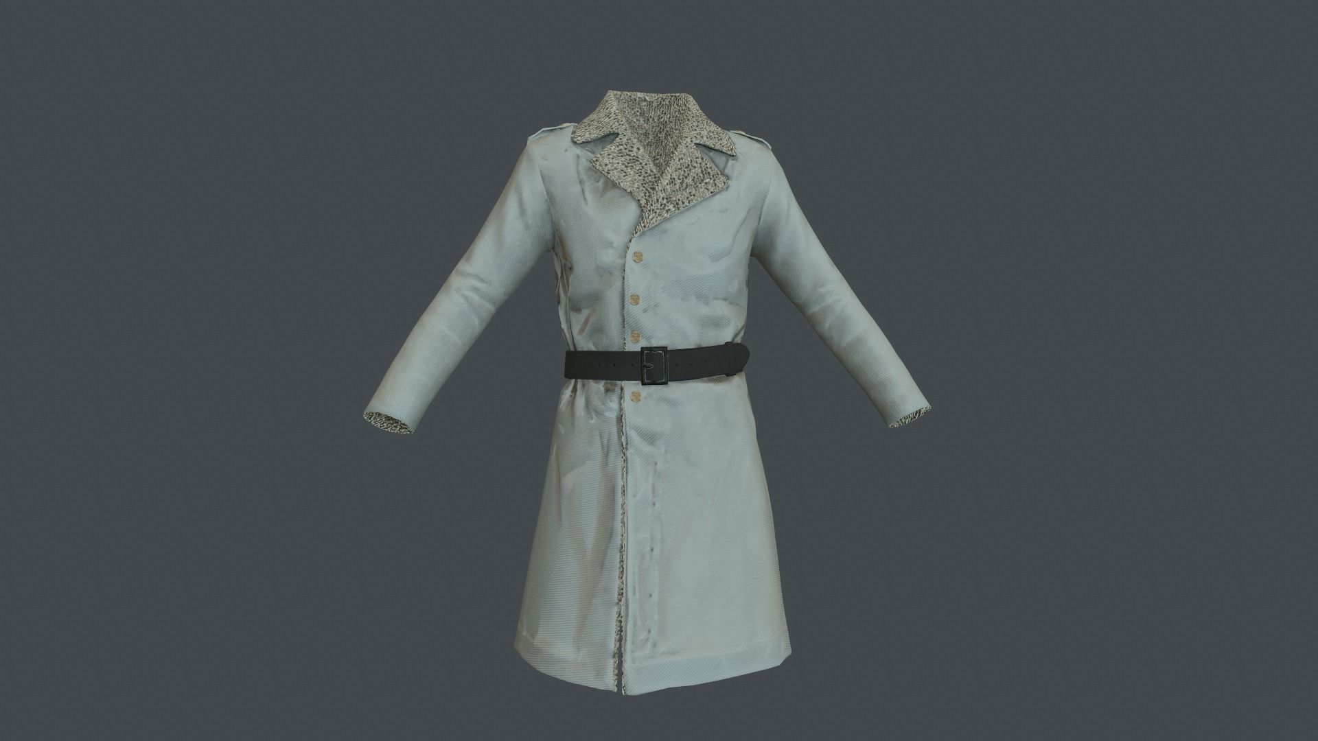 Coat 4 Low-poly 3D model_23