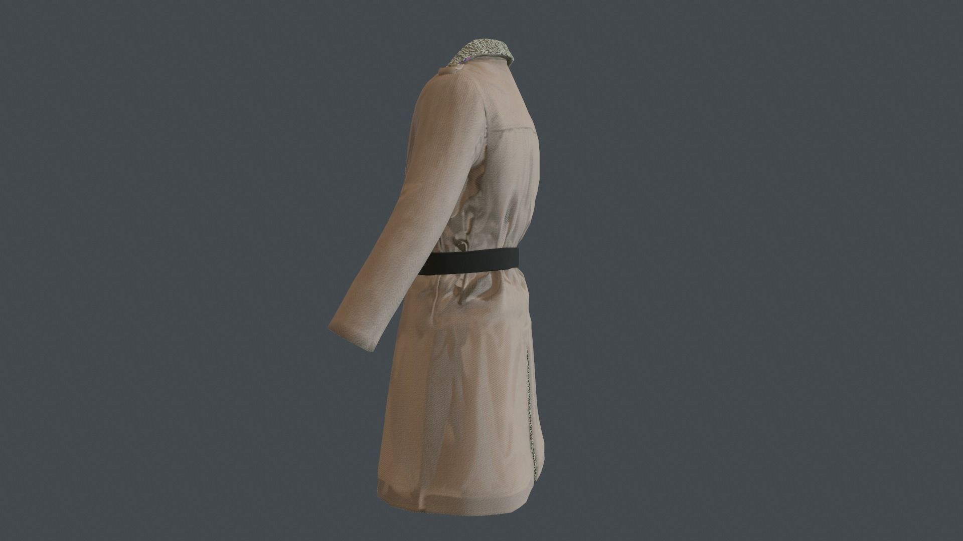 Coat 4 Low-poly 3D model_19