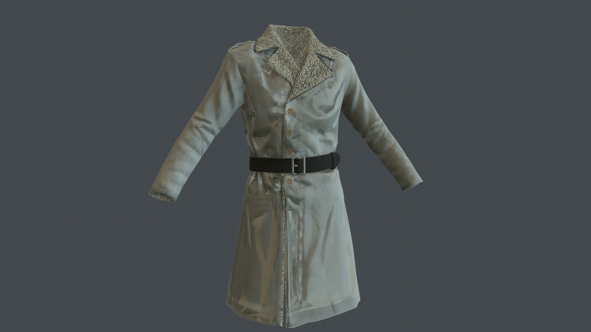 Coat 4 Low-poly 3D model_16