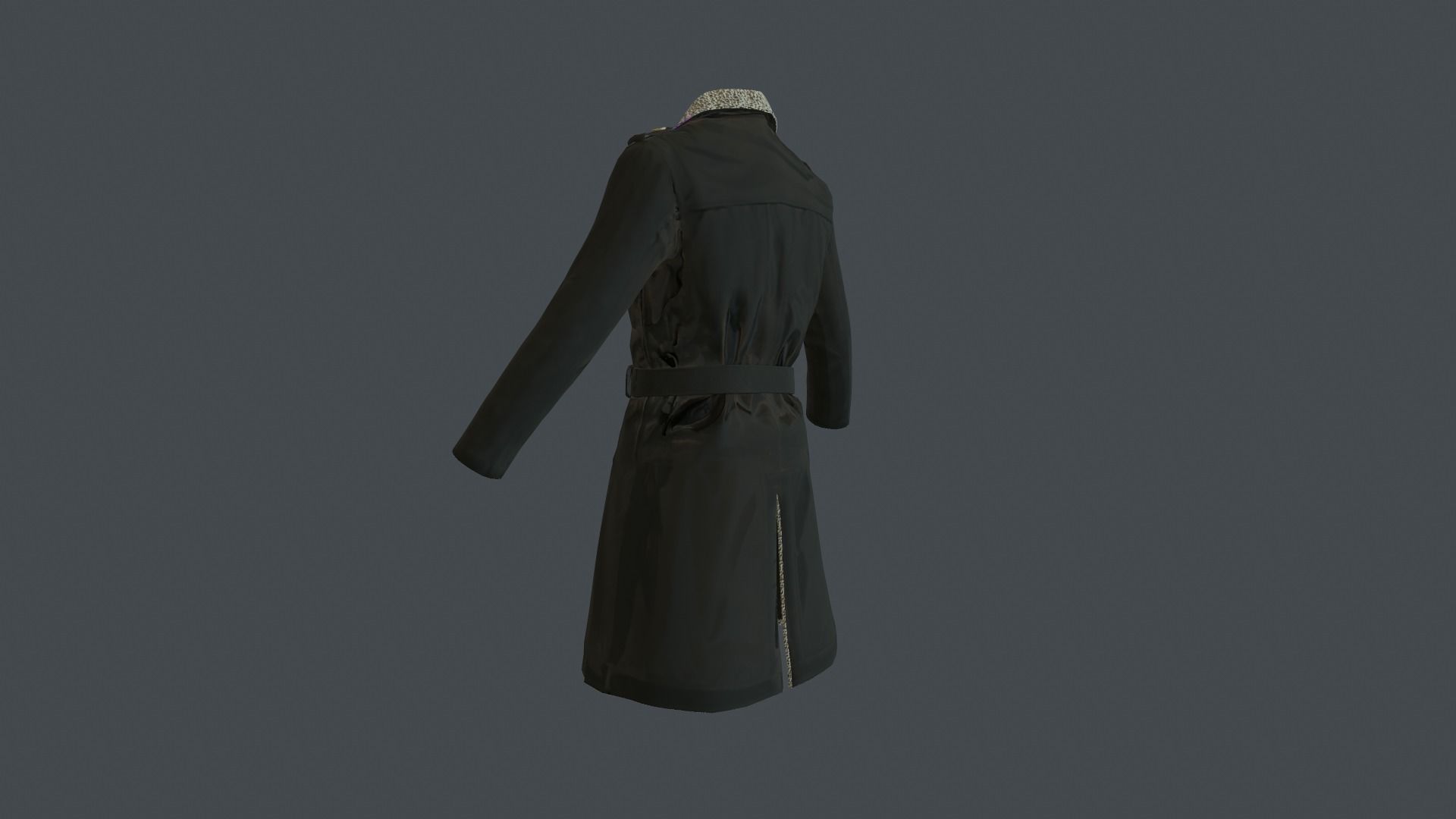 Coat 4 Low-poly 3D model_9