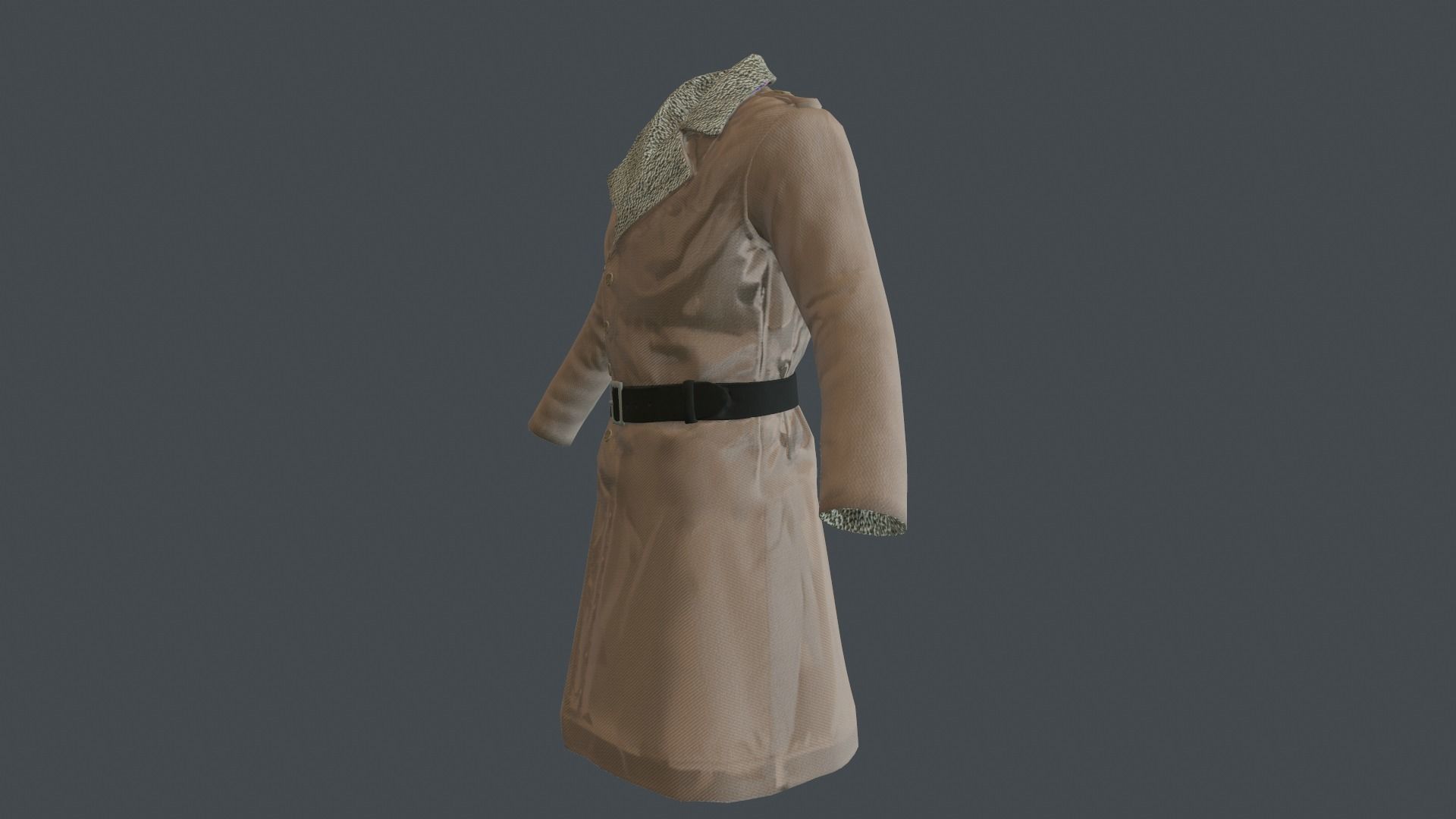 Coat 4 Low-poly 3D model_18
