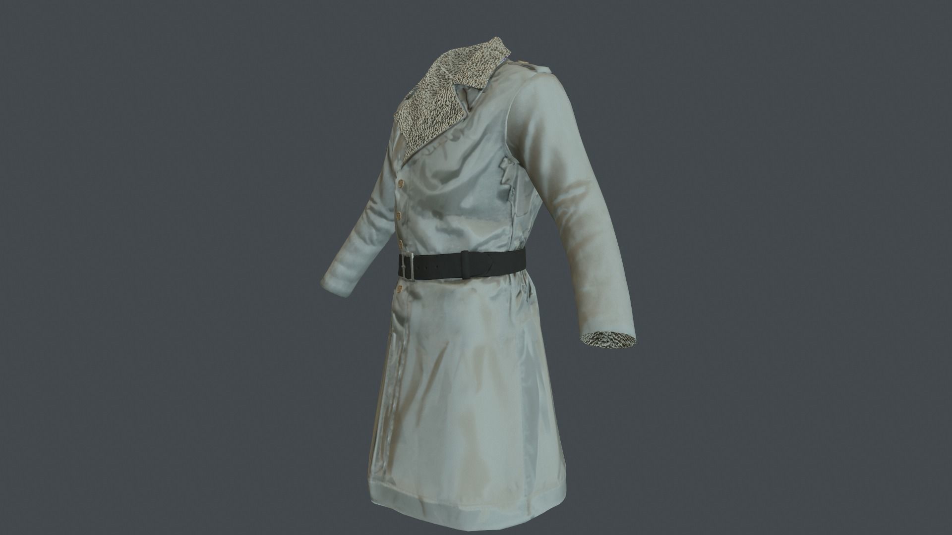 Coat 4 Low-poly 3D model_14
