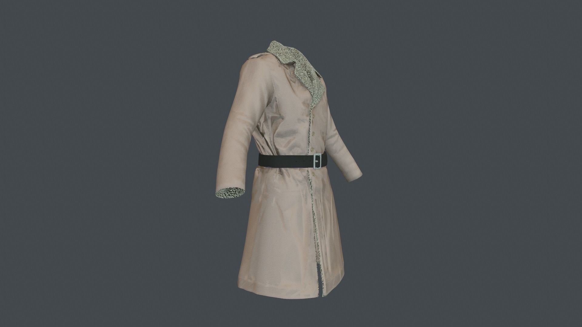 Coat 4 Low-poly 3D model_22
