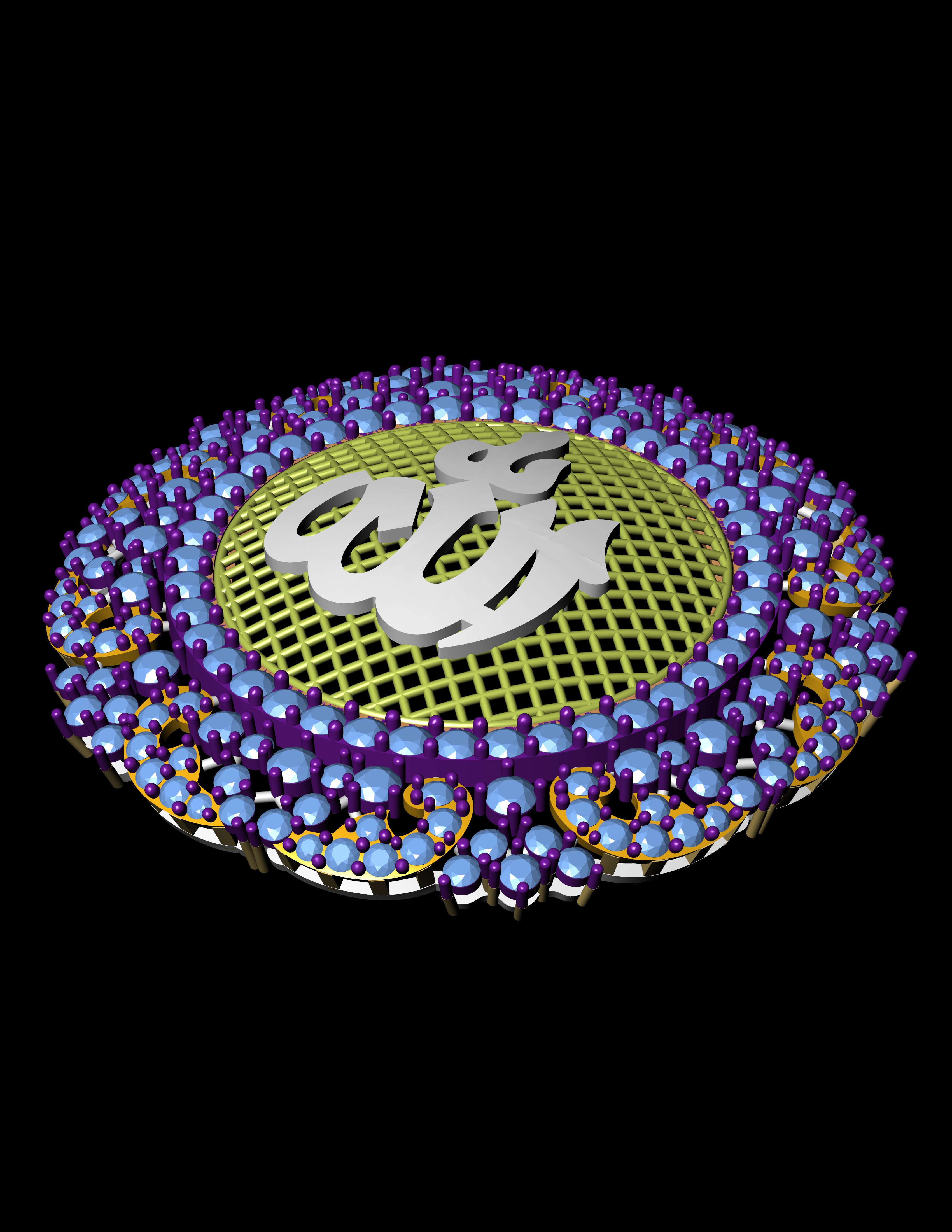 ALLAH Name Pandent 3D print model 3D print model_4