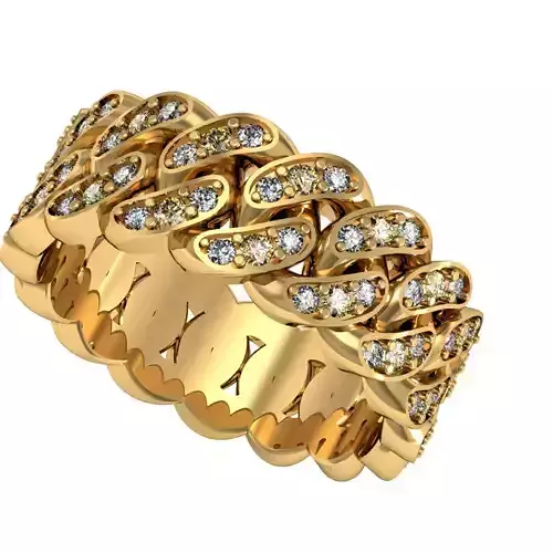 cuban eternity wedding band