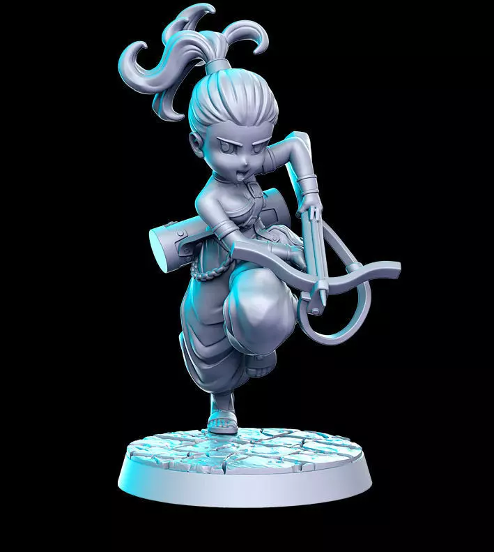 Marle Dragon Quest Akira Toriyama 32mm Pre-supported 3D print model_0