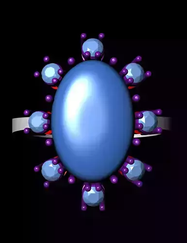 Diamond Solitaire Ring Jewellery for Women 3D print model