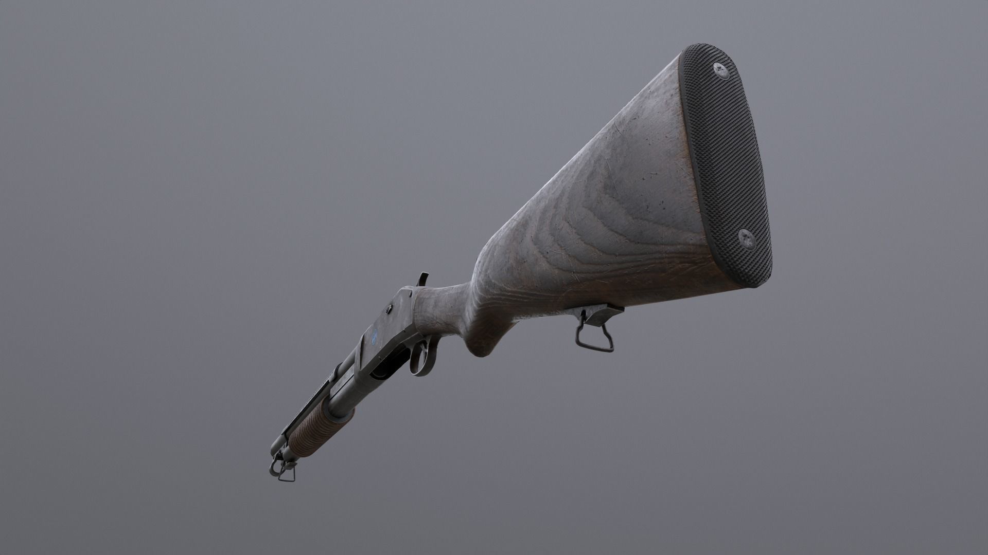 Winchester 1897 Lowpoly gameready Low-poly 3D model_19