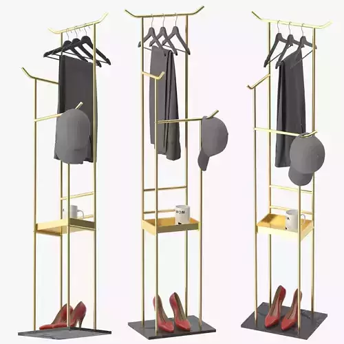 Floor Coat Rack 3D model