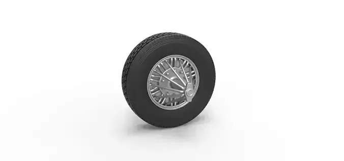 Front custom Slab wheel of semi truck Scale 1 to 25 3D print model