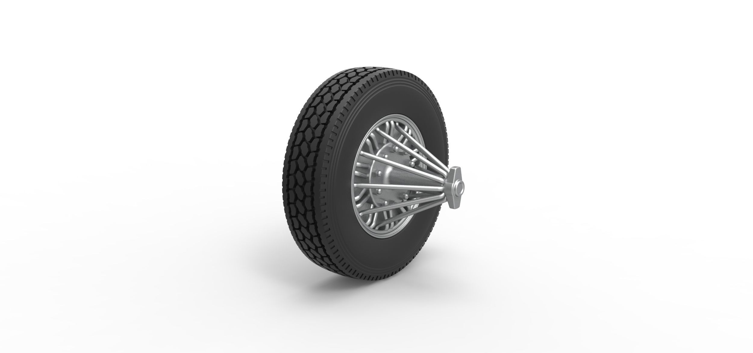 Front custom Slab wheel of semi truck Scale 1 to 25 3D model 3D ...