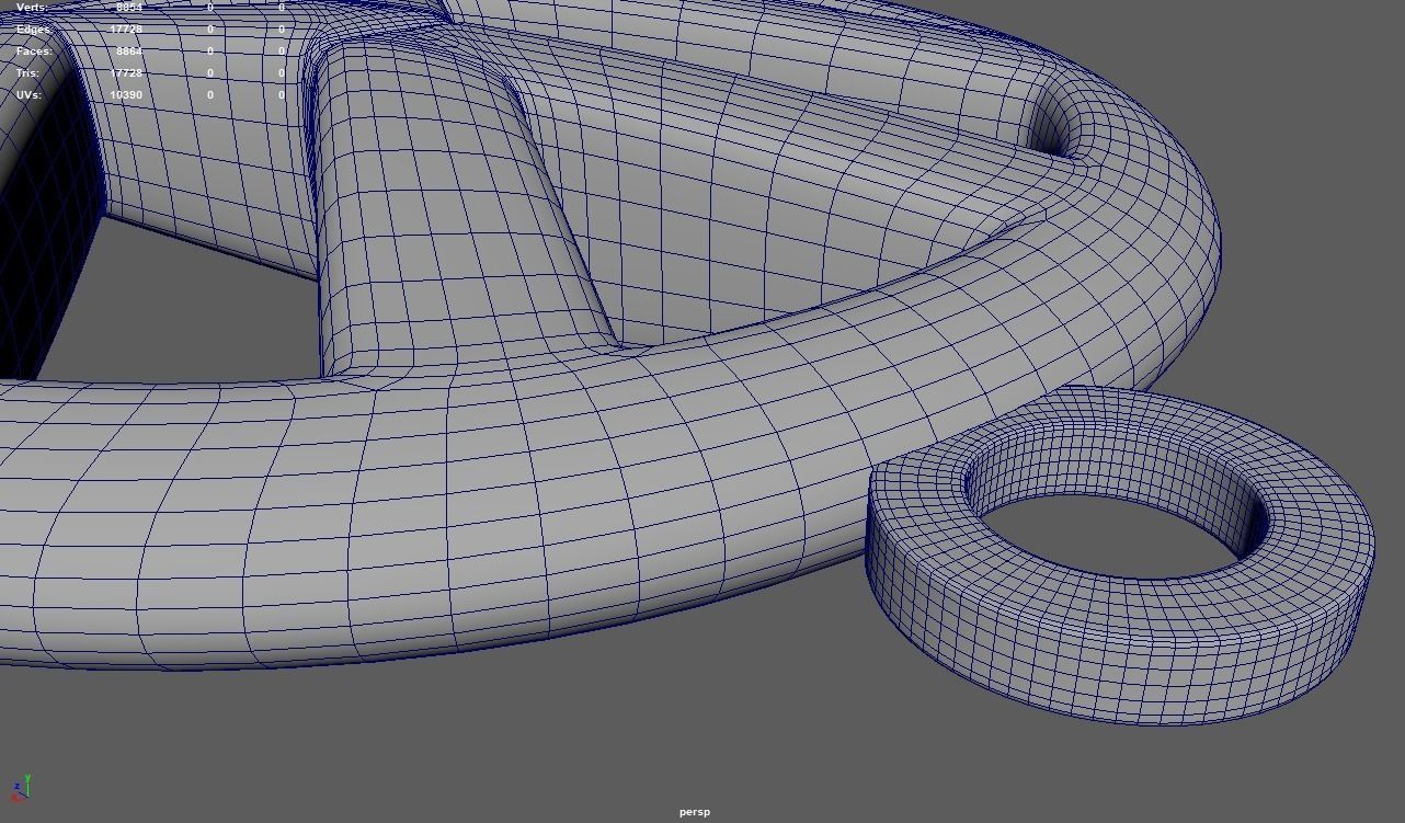 Volkswagen Key Ring Chain 3D print model_7