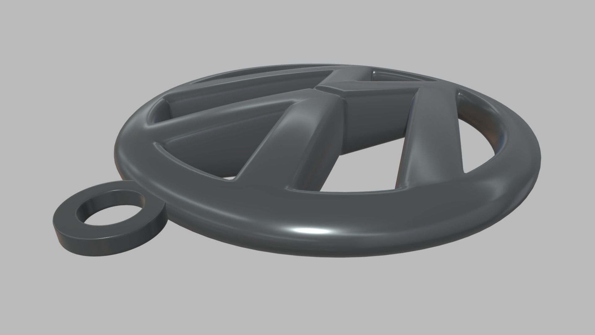 Volkswagen Key Ring Chain 3D print model_2
