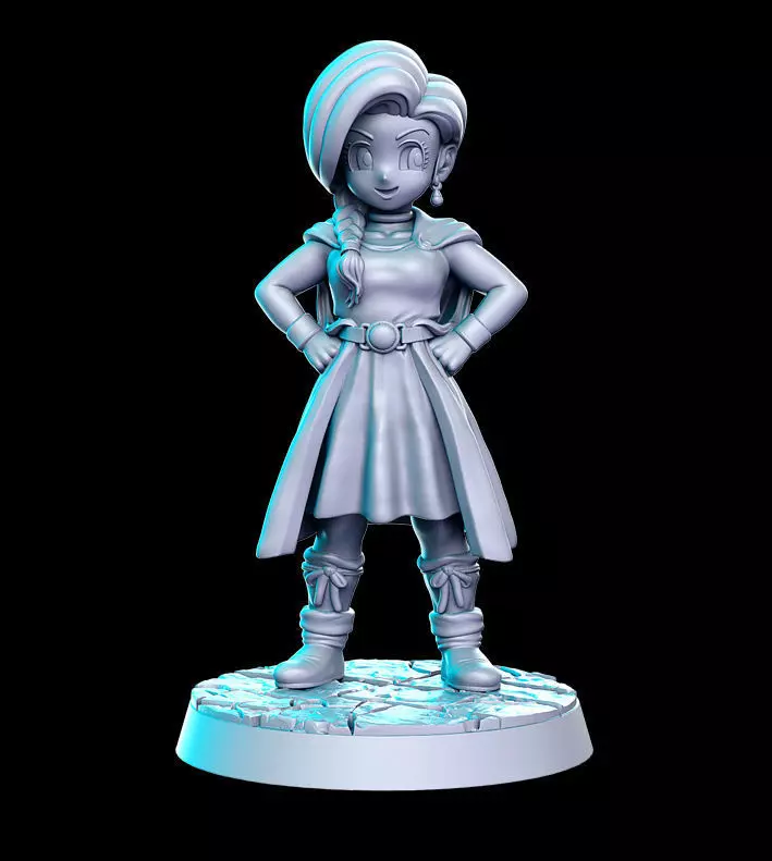 Bianca Dragon Quest Akira Toriyama 32mm Pre-supported 3D print model_0