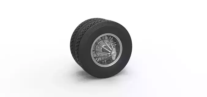 Rear custom Slab wheel of semi truck Scale 1 to 25 3D print model
