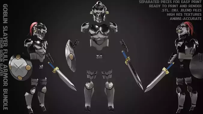 Goblin Slayer Full Armor Bundle for Cosplay 3D Model Collection