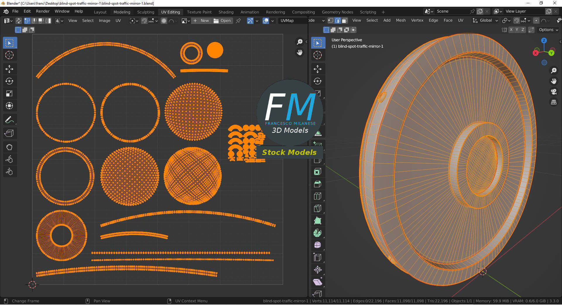 Blind spot traffic mirror 1 3D model_10
