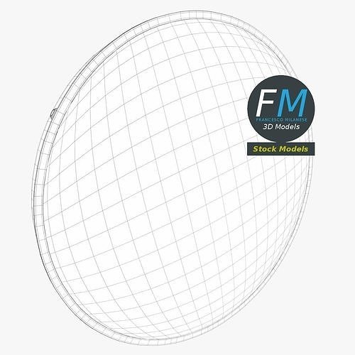 Blind spot traffic mirror 1 3D model 7