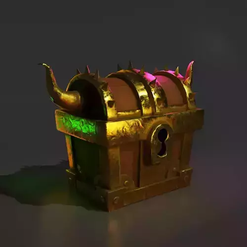 Cartoon Golden Chest