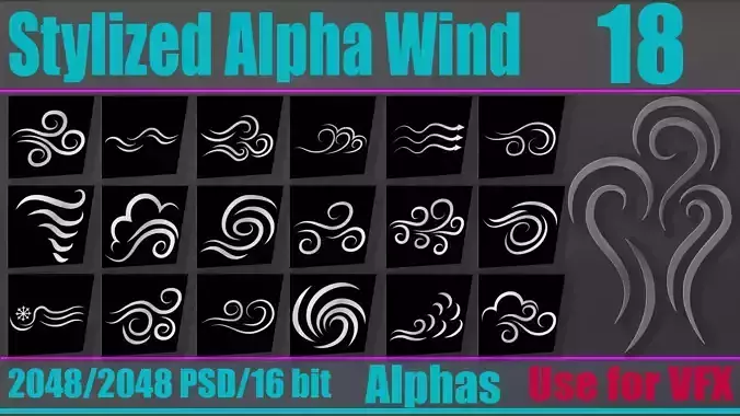 Stylized Alpha Wind Texture