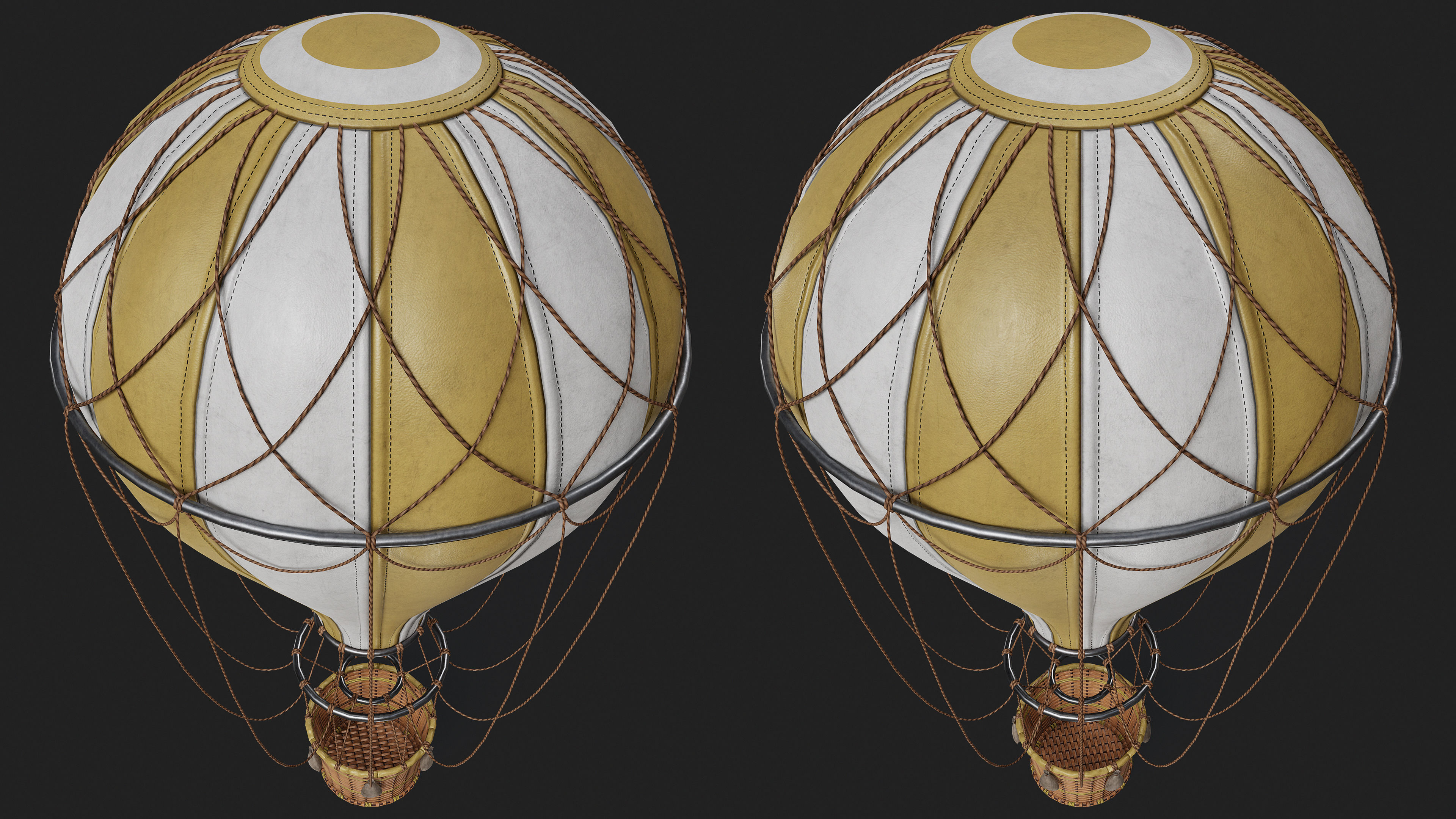 Hot Air Ballon Low-poly 3D model_25