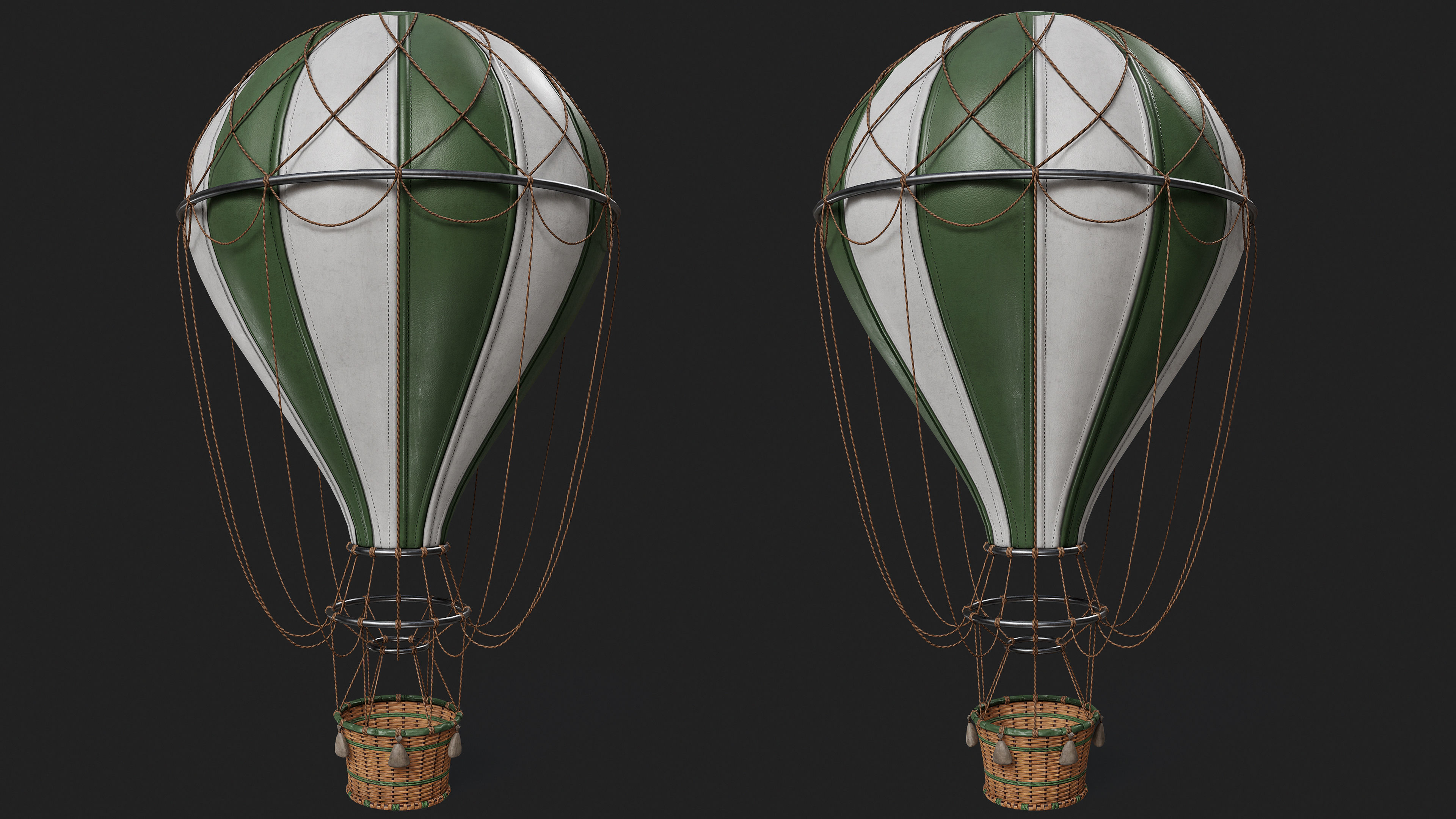 Hot Air Ballon Low-poly 3D model_10