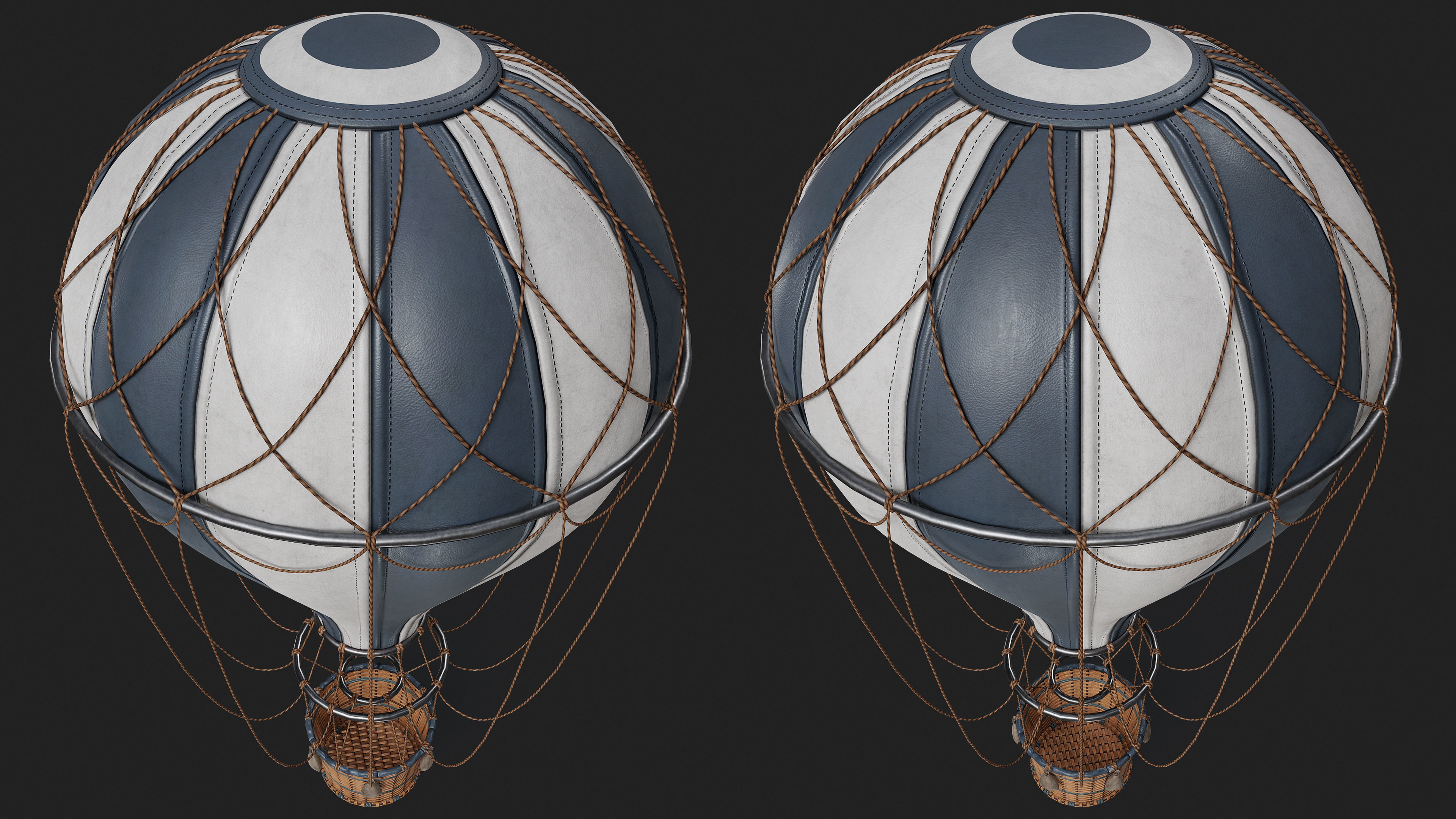 Hot Air Ballon Low-poly 3D model_23